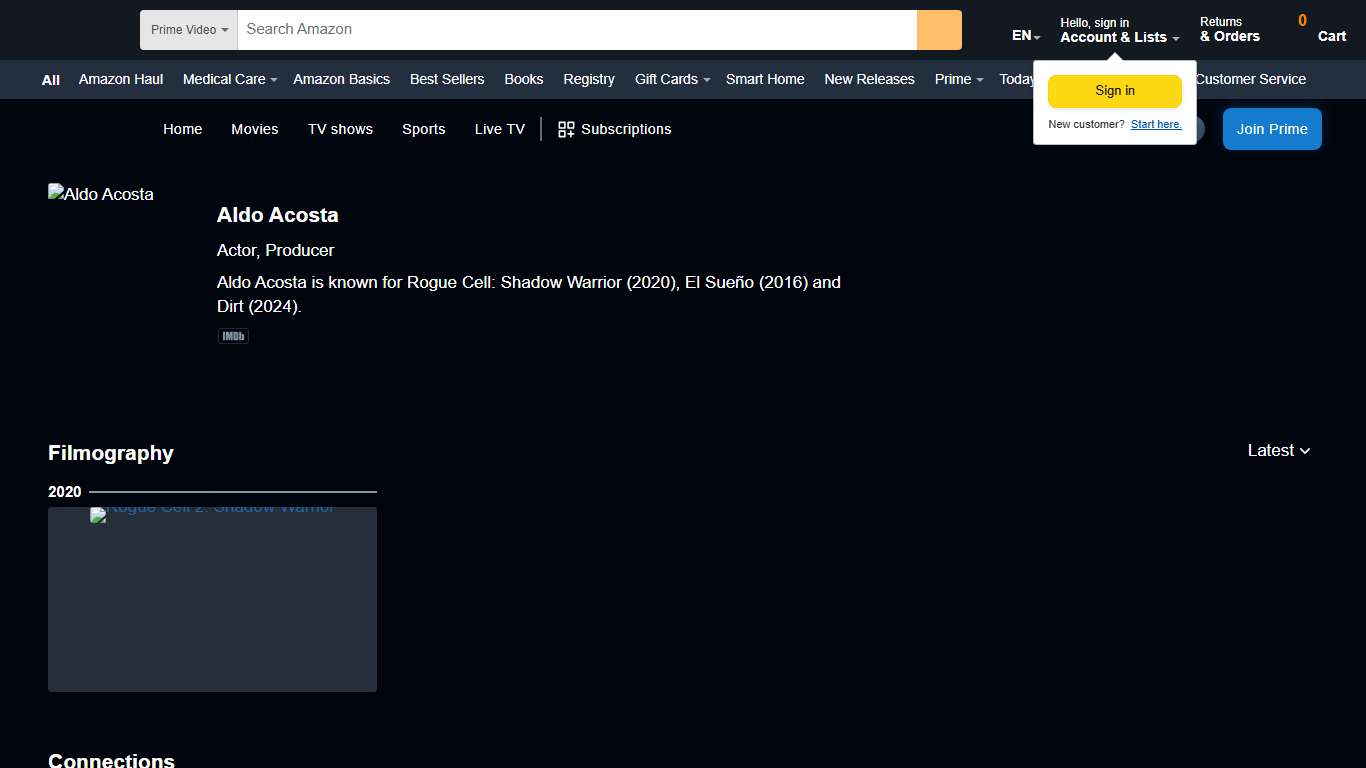 Aldo Acosta: Movies, TV, and Bio