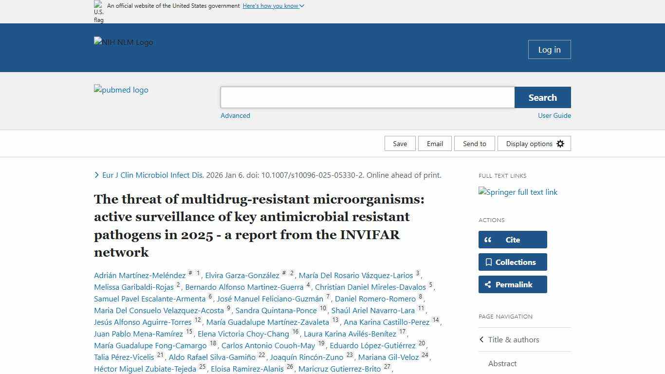 The threat of multidrug-resistant microorganisms: active surveillance of key antimicrobial resistant pathogens in 2025 - a report from the INVIFAR network - PubMed
